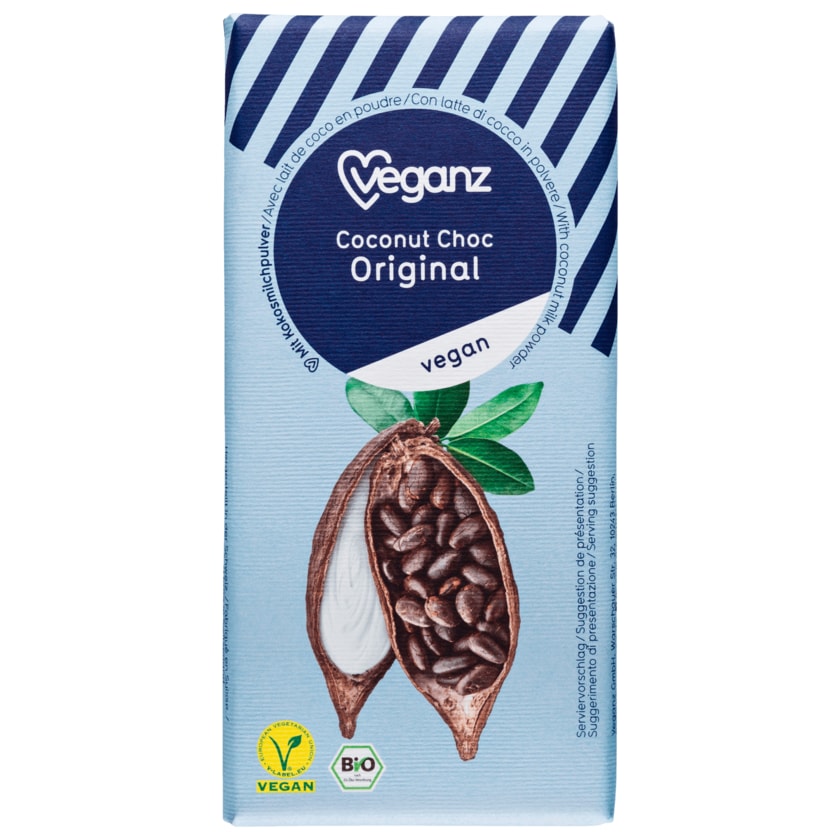 Veganz Bio Coconut Choc Original vegan 80g